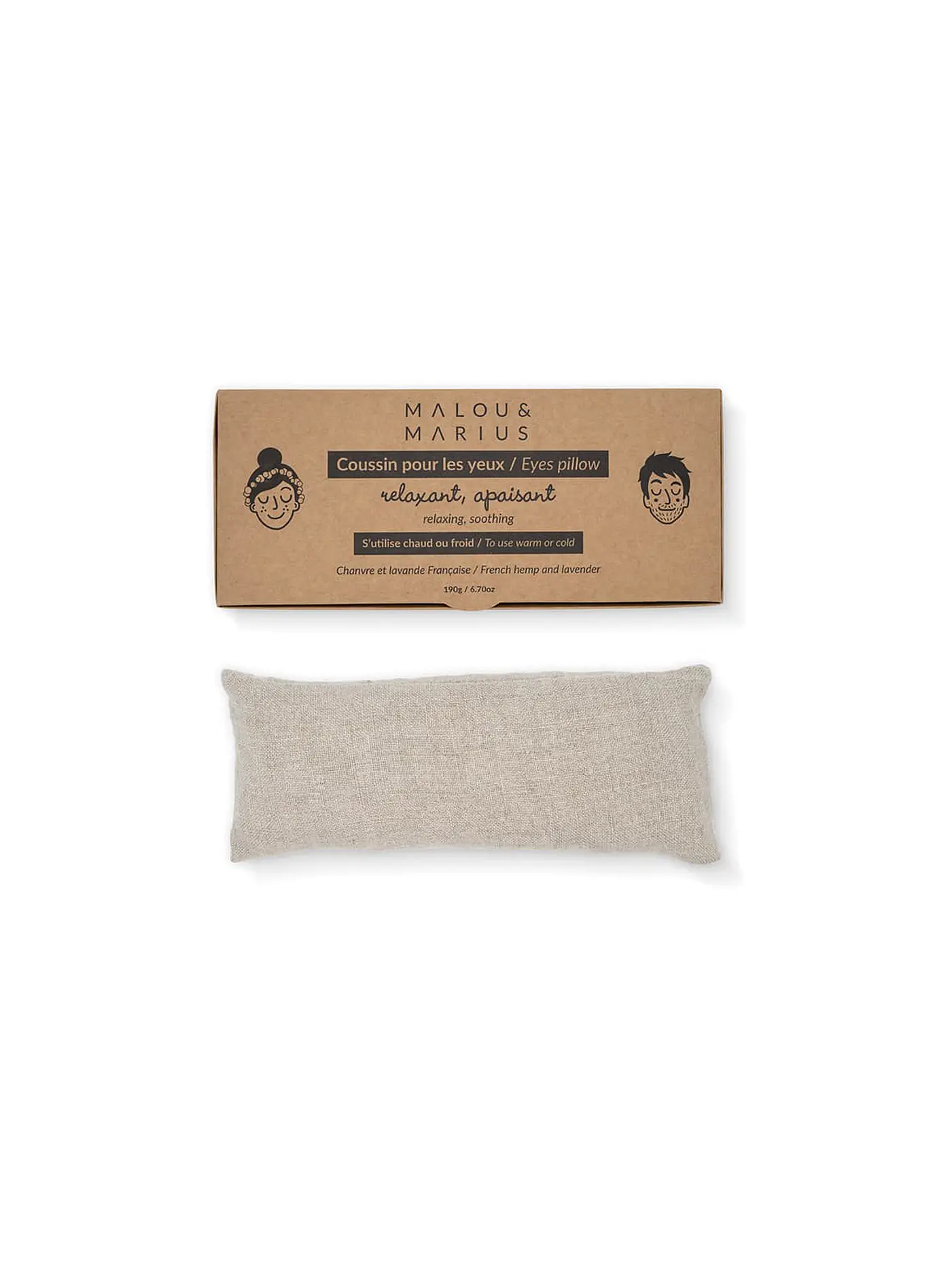 MALOU & MARIUS | Augenkissen Pink-Orange | beige